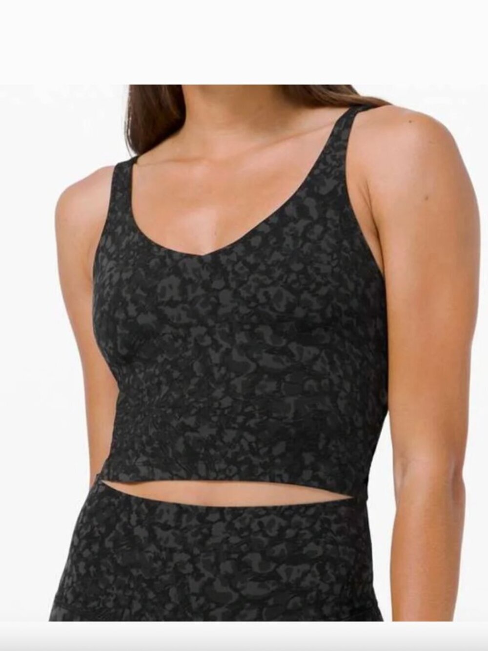 Lululemon Align Tank Top Wild Thing Camo Deep Coal Black Grey Size 6
